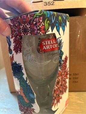 Stella Artois / Water.org Branded Chalice Glass 2016 Cambodia Edition